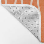 Retro Tiki Pin Stripes 329 Orange and Beige Bath Mat Gallery Image 2