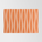 Retro Tiki Pin Stripes 329 Orange and Beige Rug Gallery Image 2