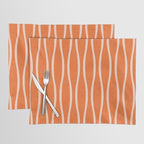 Retro Tiki Pin Stripes 329 Orange and Beige Placemat Gallery Image 1