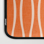 Retro Tiki Pin Stripes 329 Orange and Beige Laptop Sleeve Gallery Image 3