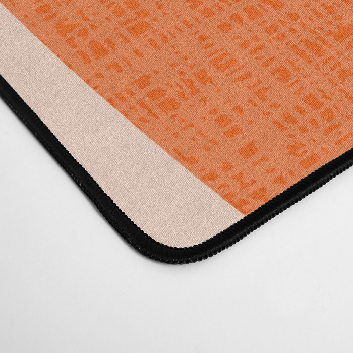 Retro Tiki Pin Stripes 329 Orange and Beige Desk Mat Gallery Image 4