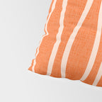 Retro Tiki Pin Stripes 329 Orange and Beige Pillow Sham Gallery Image 4