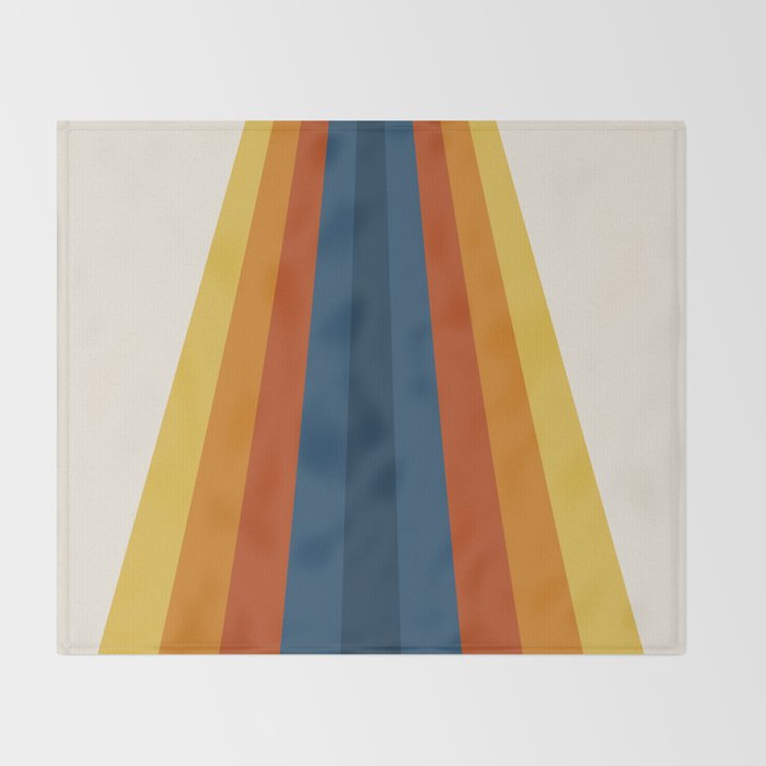 Bright 70's Retro Stripes Throw Blanket Gallery Image 2