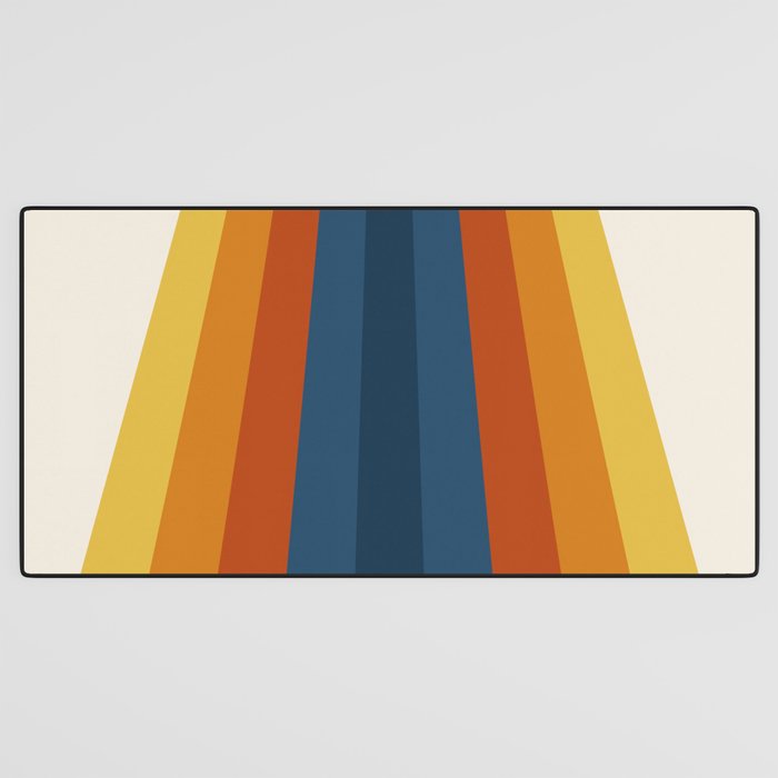 Bright 70's Retro Stripes Desk Mat Gallery Image 3