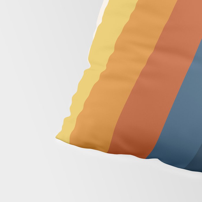 Bright 70's Retro Stripes Pillow Sham Gallery Image 4