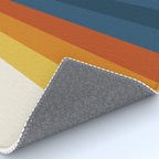 Bright 70's Retro Stripes Rug Gallery Image 4