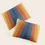 Bright 70's Retro Stripes Pillow Sham Gallery Image 3