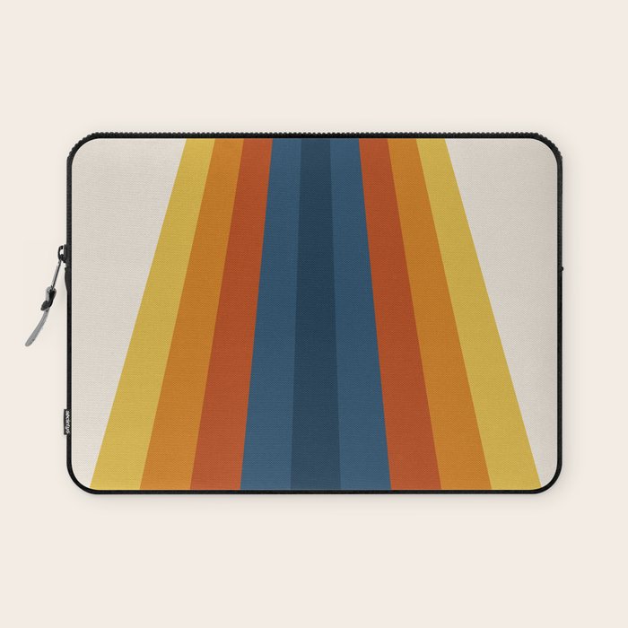 Bright 70's Retro Stripes Laptop Sleeve Gallery Image 1