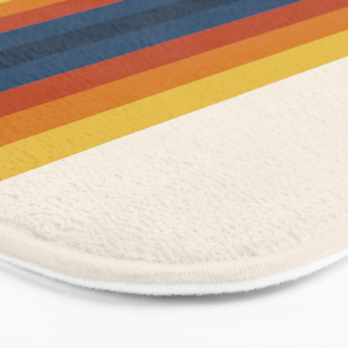 Bright 70's Retro Stripes Bath Mat Gallery Image 3