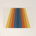 Bright 70's Retro Stripes Welcome Mat Gallery Image 1