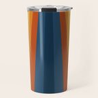 Bright 70's Retro Stripes Travel Mug Gallery Image 1