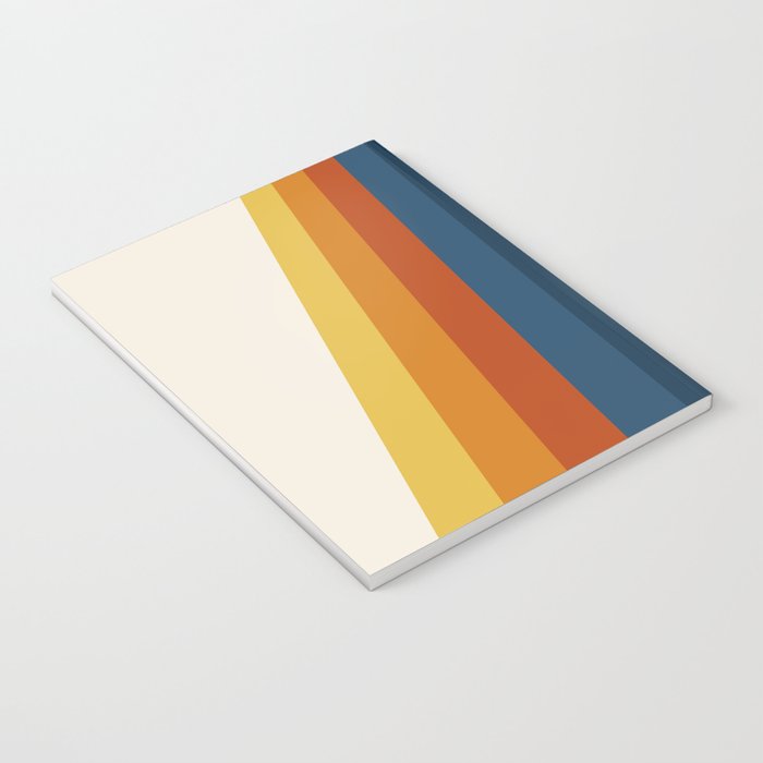 Bright 70's Retro Stripes Notebook Gallery Image 3