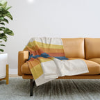 Bright 70's Retro Stripes Throw Blanket Gallery Image 1