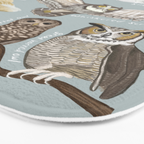 Owls Illustrated Chart Bath Mat Gallery Image 3