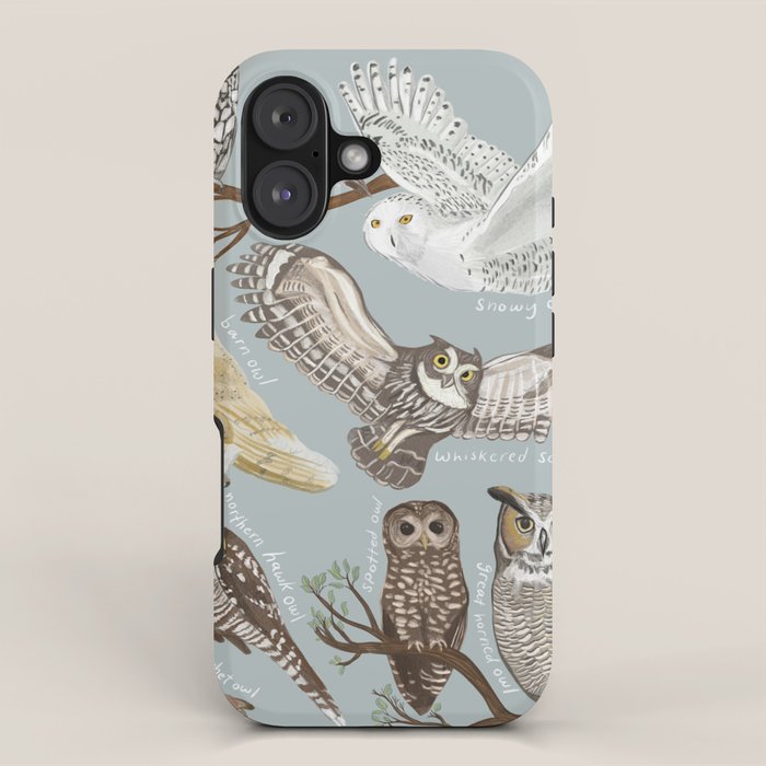 Owls Illustrated Chart iPhone Case Gallery Image 1