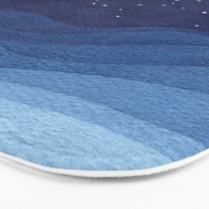 blue ocean waves, sailboat ocean stars Bath Mat Gallery Image 3