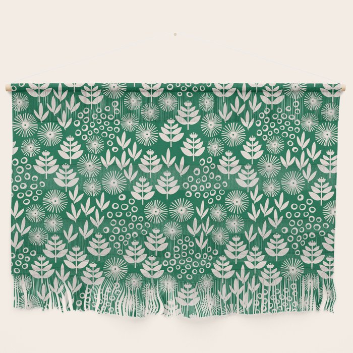 Retro Forest Flora Pattern Wall Hanging Gallery Image 1