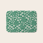 Retro Forest Flora Pattern Bath Mat Gallery Image 1