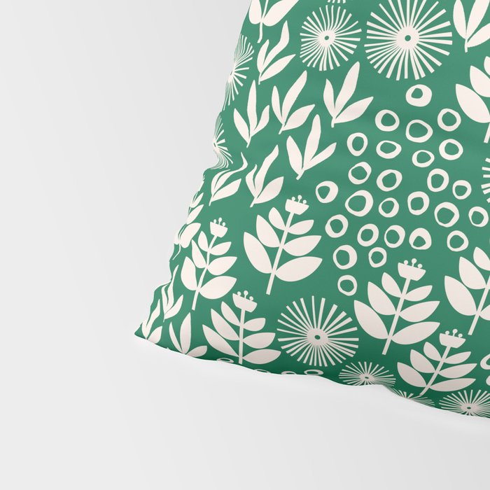 Retro Forest Flora Pattern Pillow Sham Gallery Image 4
