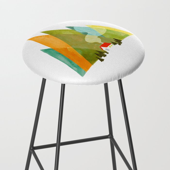 House at the foot of the mountains Stool Gallery Image 2