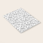Fun black and white cartoon doodle pattern Notebook Gallery Image 3