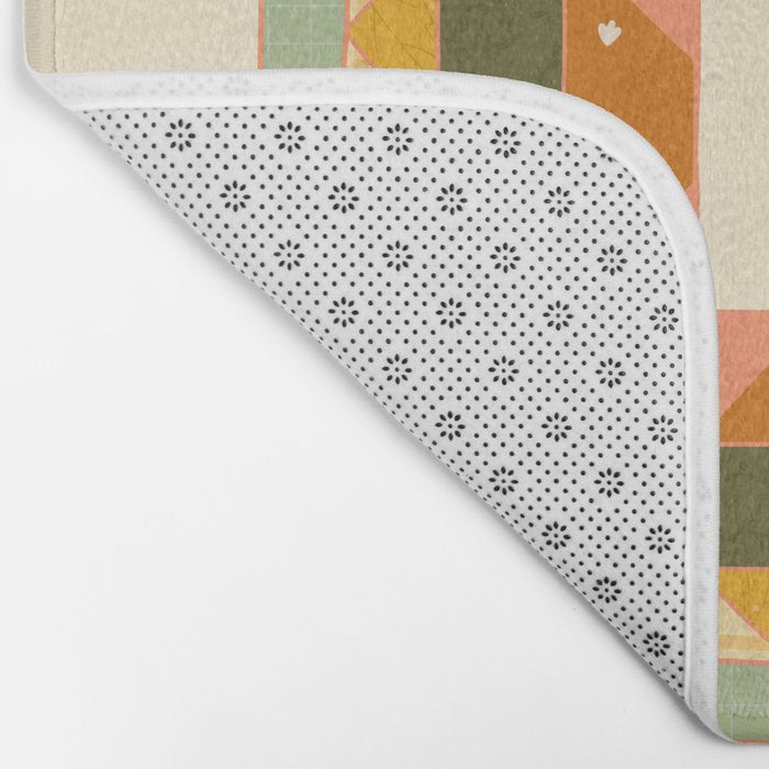 Vintage Quilt Square Bath Mat Gallery Image 2