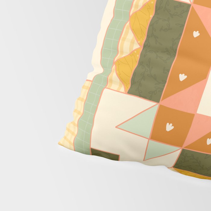 Vintage Quilt Square Pillow Sham Gallery Image 4