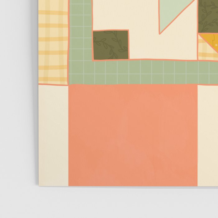 Vintage Quilt Square Poster Gallery Image 3
