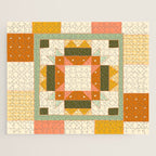 Vintage Quilt Square Jigsaw Puzzle Gallery Image 1