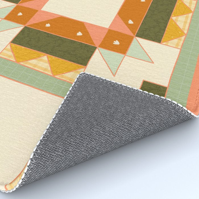Vintage Quilt Square Rug Gallery Image 4