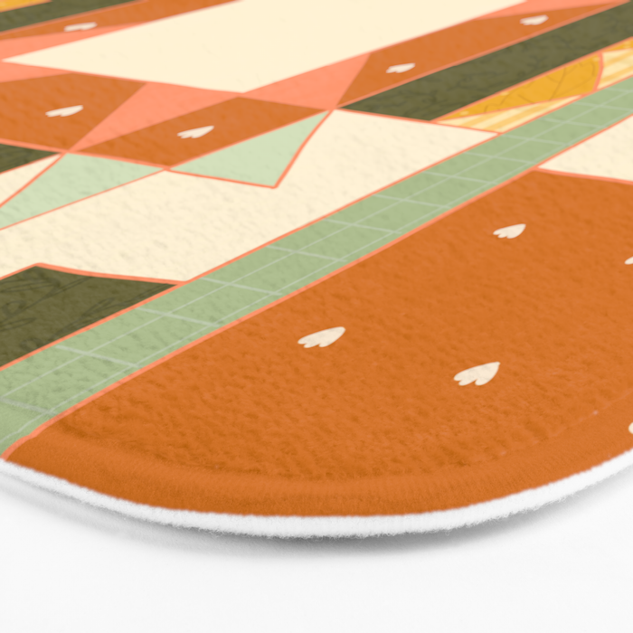 Vintage Quilt Square Bath Mat Gallery Image 3