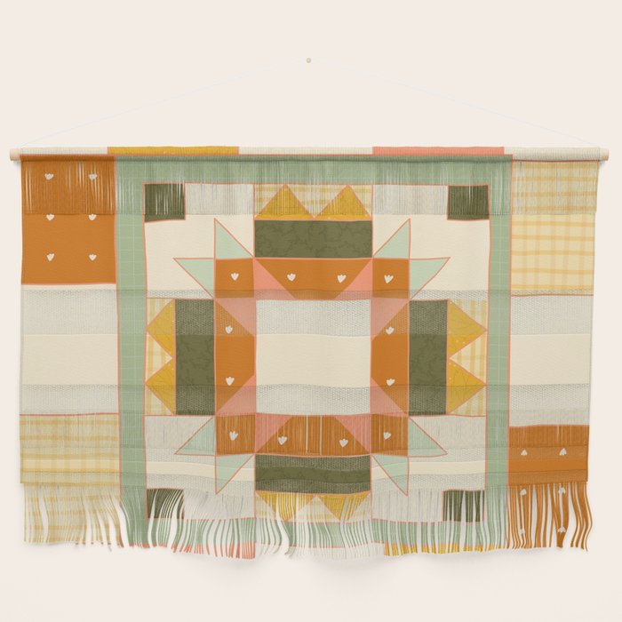 Vintage Quilt Square Wall Hanging Gallery Image 1