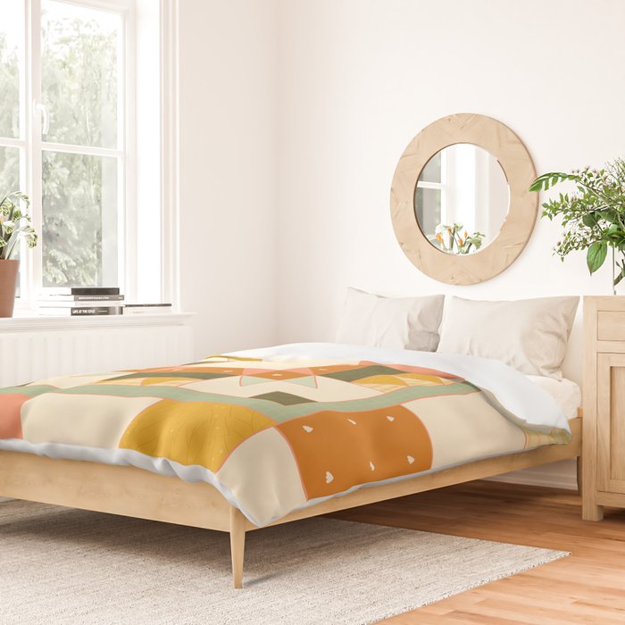 Vintage Quilt Square Duvet Cover Gallery Image 2