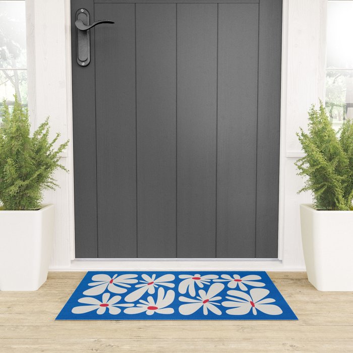 Bloom: Cobalt Blue Matisse Color Series 02 Welcome Mat Gallery Image 3