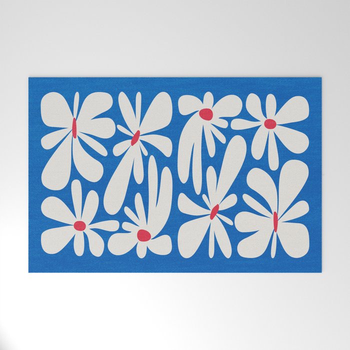 Bloom: Cobalt Blue Matisse Color Series 02 Welcome Mat Gallery Image 1