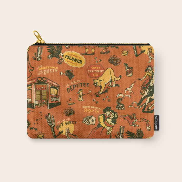 Old West-Inspired Vintage Pattern Carry All Pouch Gallery Image 1