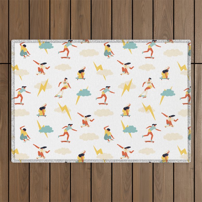 You go, girl pattern! Outdoor Rug Gallery Image 1