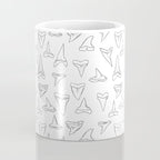 SHARK TEETH PATTERN-white Coffee Mug Gallery Image 4