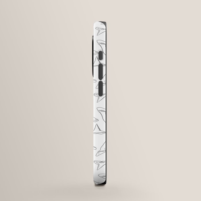 SHARK TEETH PATTERN-white iPhone Case Gallery Image 2