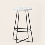 SHARK TEETH PATTERN-white Stool Gallery Image 1