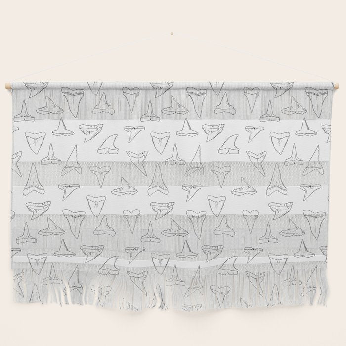 SHARK TEETH PATTERN-white Wall Hanging Gallery Image 1