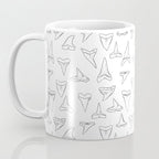 SHARK TEETH PATTERN-white Coffee Mug Gallery Image 3
