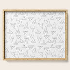 SHARK TEETH PATTERN-white Serving Tray Gallery Image 1