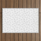 SHARK TEETH PATTERN-white Outdoor Rug Gallery Image 1