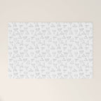 SHARK TEETH PATTERN-white Welcome Mat Gallery Image 1