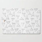 SHARK TEETH PATTERN-white Cutting Board Gallery Image 1