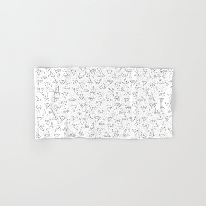 SHARK TEETH PATTERN-white Bath Towel Gallery Image 1
