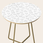 SHARK TEETH PATTERN-white Side Table Gallery Image 2