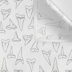 SHARK TEETH PATTERN-white Wall Tapestry Gallery Image 3