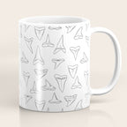 SHARK TEETH PATTERN-white Coffee Mug Gallery Image 1
